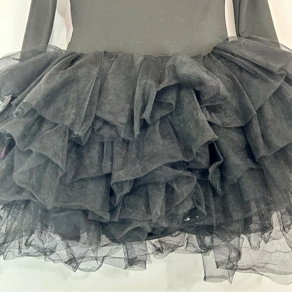 I Love Plum Toddler Girls Long Sleeve BFF Tutu Dress Black Size 2 Y EUC Girly